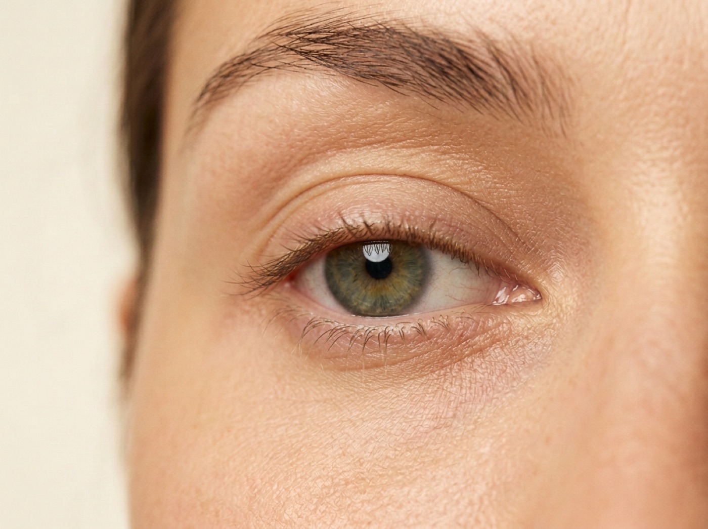 Wimpers vóór de lash lift